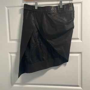 Rick Owens Leather mini skirt